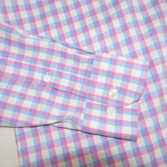 Bonobos Men's Standard Fit Button Front Shirt Large Long Sleeves Plaid Nylon L - Picture 3 of 6